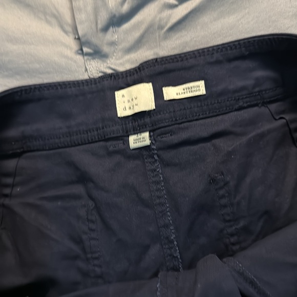A New Day! 2 pair of shorts. Size 14 stretch. Blue/gray and dark navy blue! - Picture 4 of 10